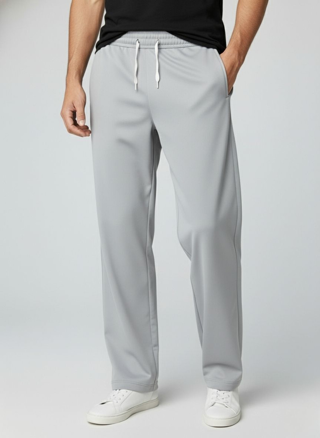 Image of COMBRAIDED Men Loose Fit Beige Corduroy Trousers