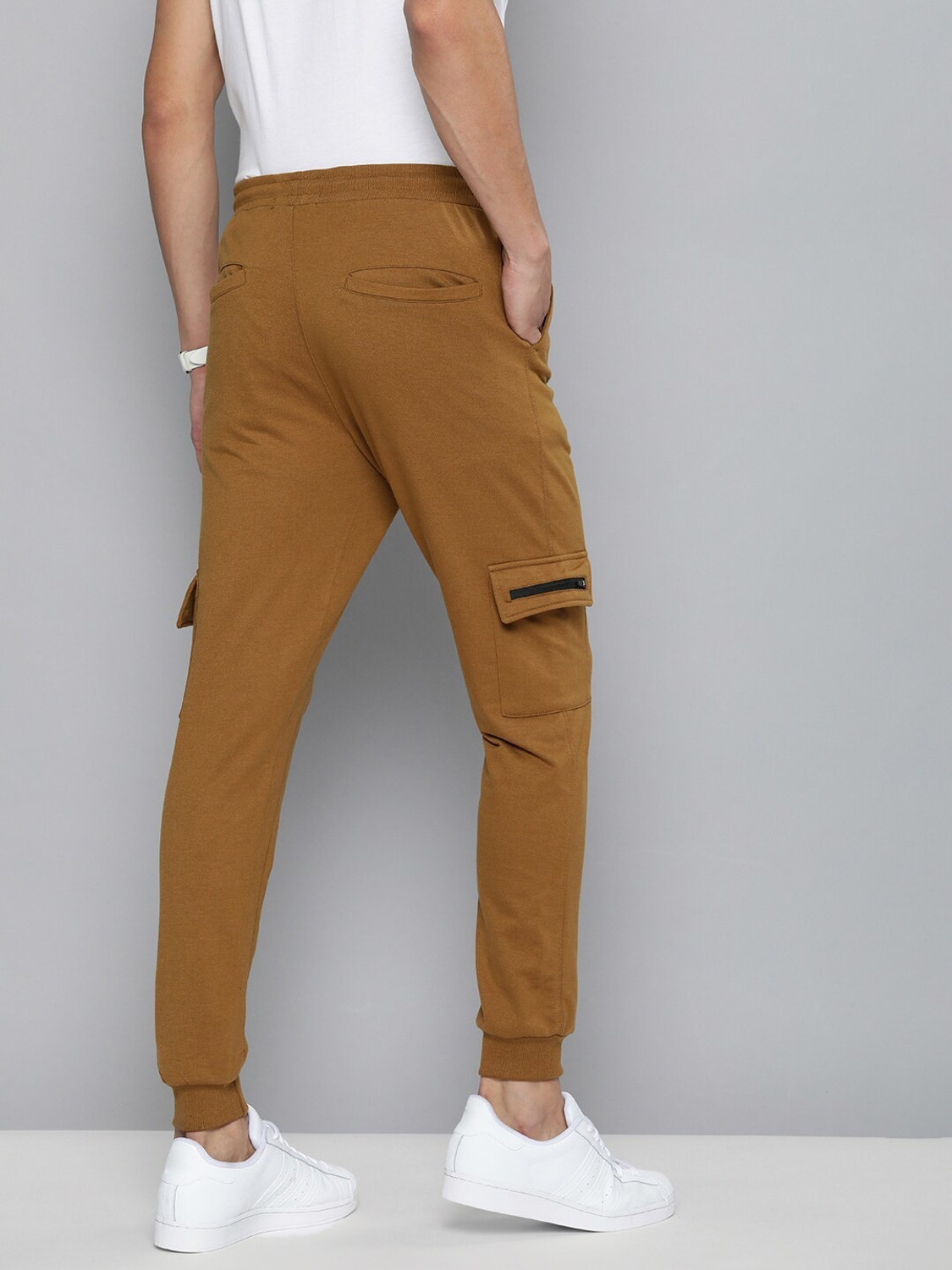 Mast Harbour Solid Men Brown Track Pants Price History