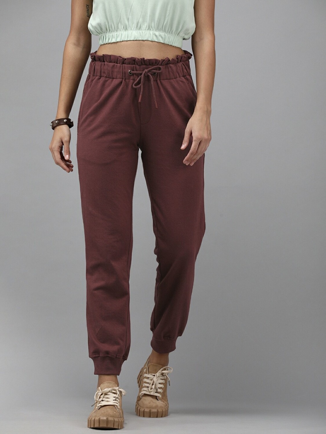 Striped Women Maroon Track Pants Price in India  Buy Striped Women Maroon  Track Pants online at Shopsyin