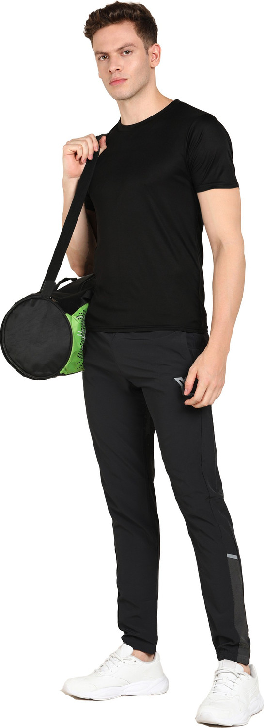 Image of YUNEK Solid Men Black Track Pants