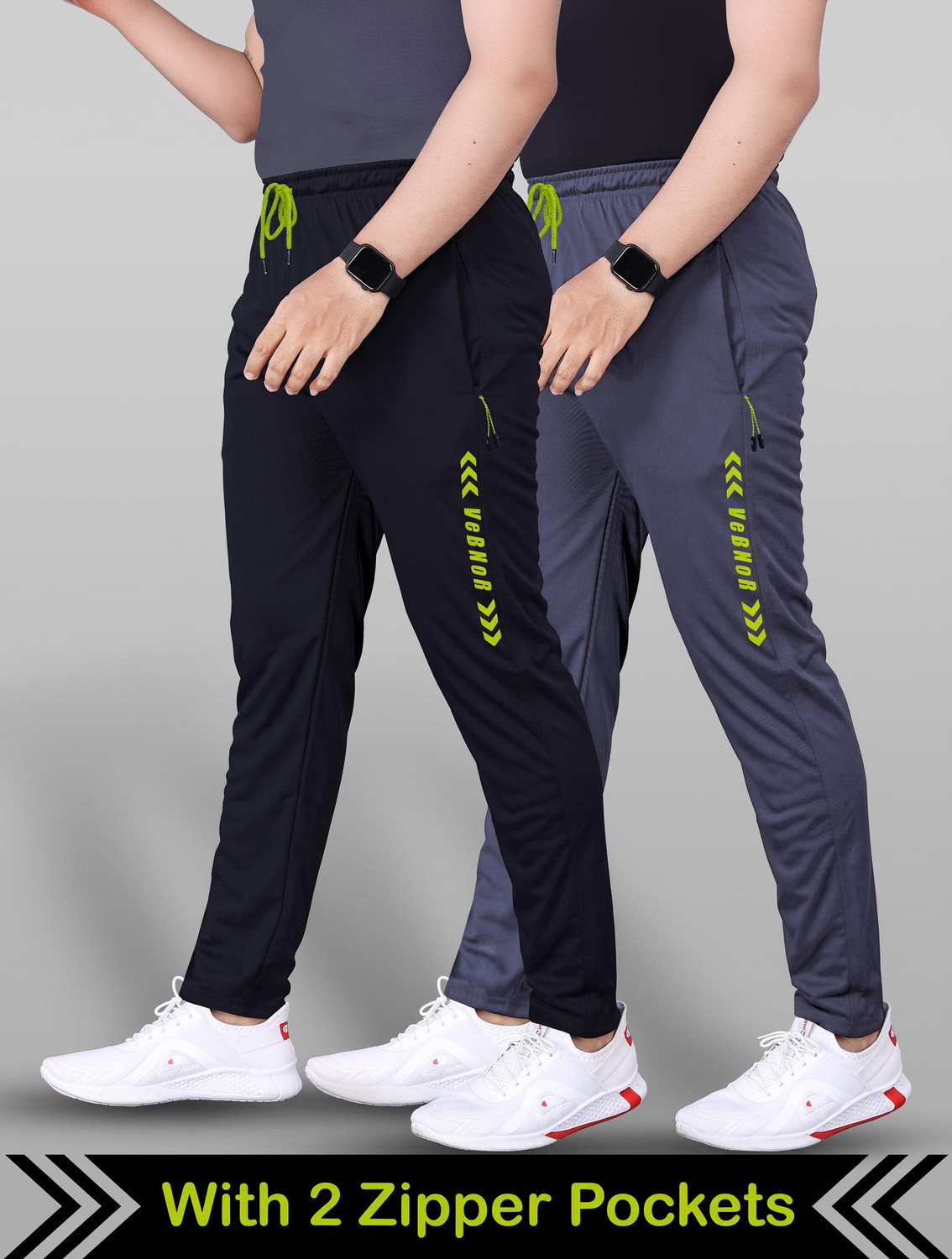 VeBNoR Printed Men Black, Grey Track Pants