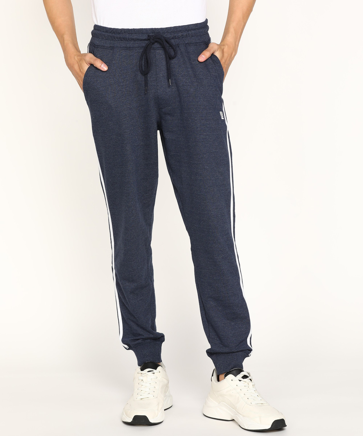 Billion Solid Men Dark Blue Track Pants Price History
