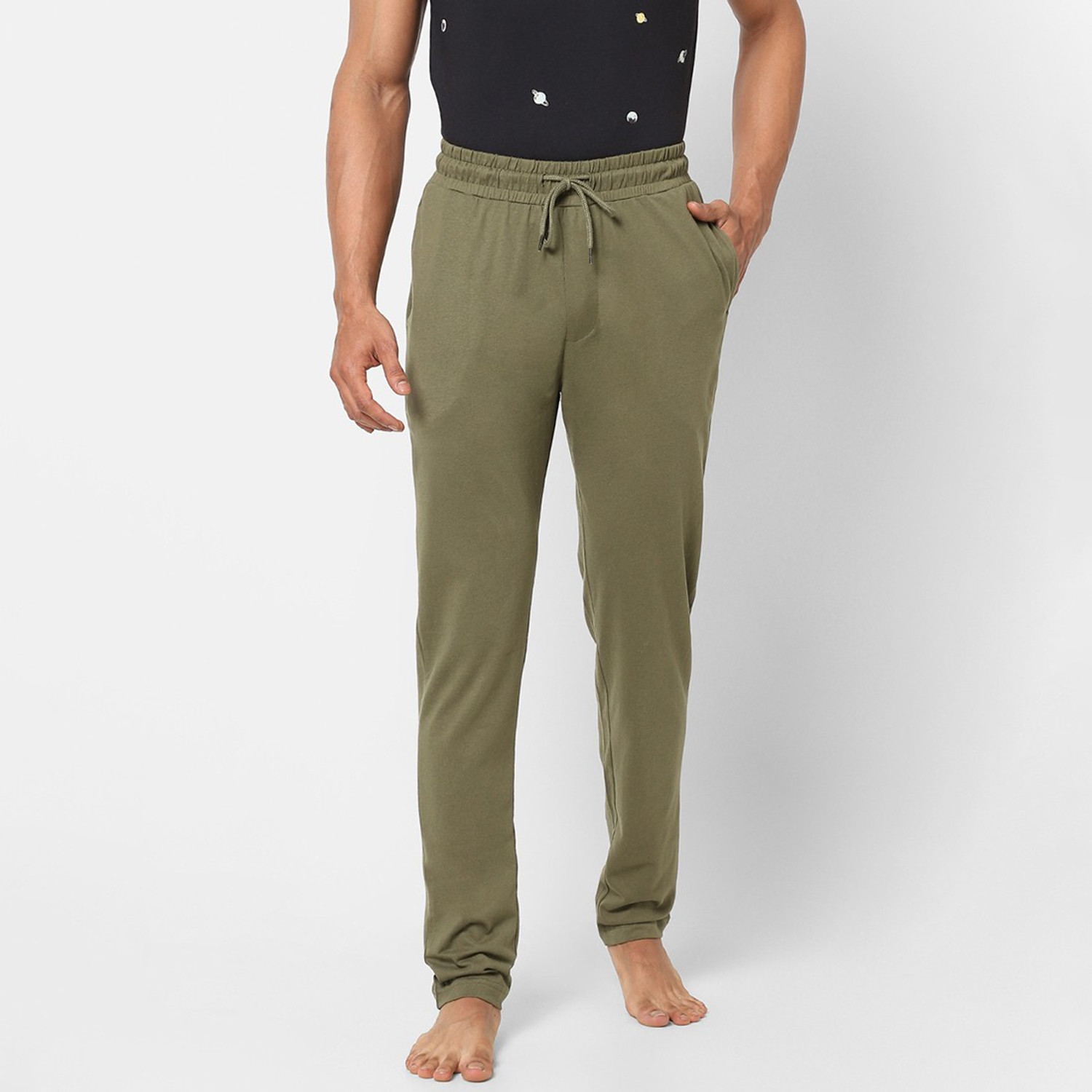Ajile By Pantaloons Solid Men Green Track Pants Price History