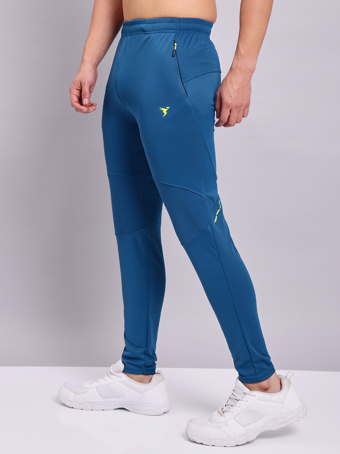 TECHNOSPORT Solid Men Blue Track Pants Price History