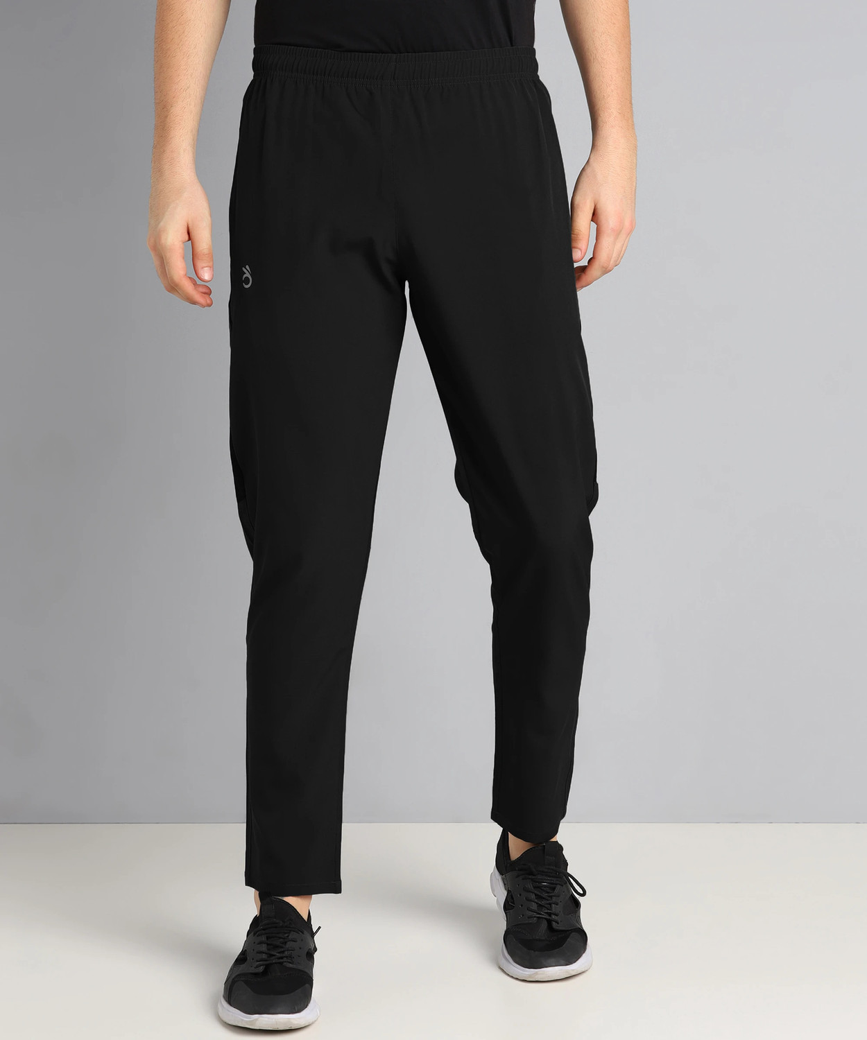 Lemona Solid Men Black Track Pants – Stylish & Comfortable