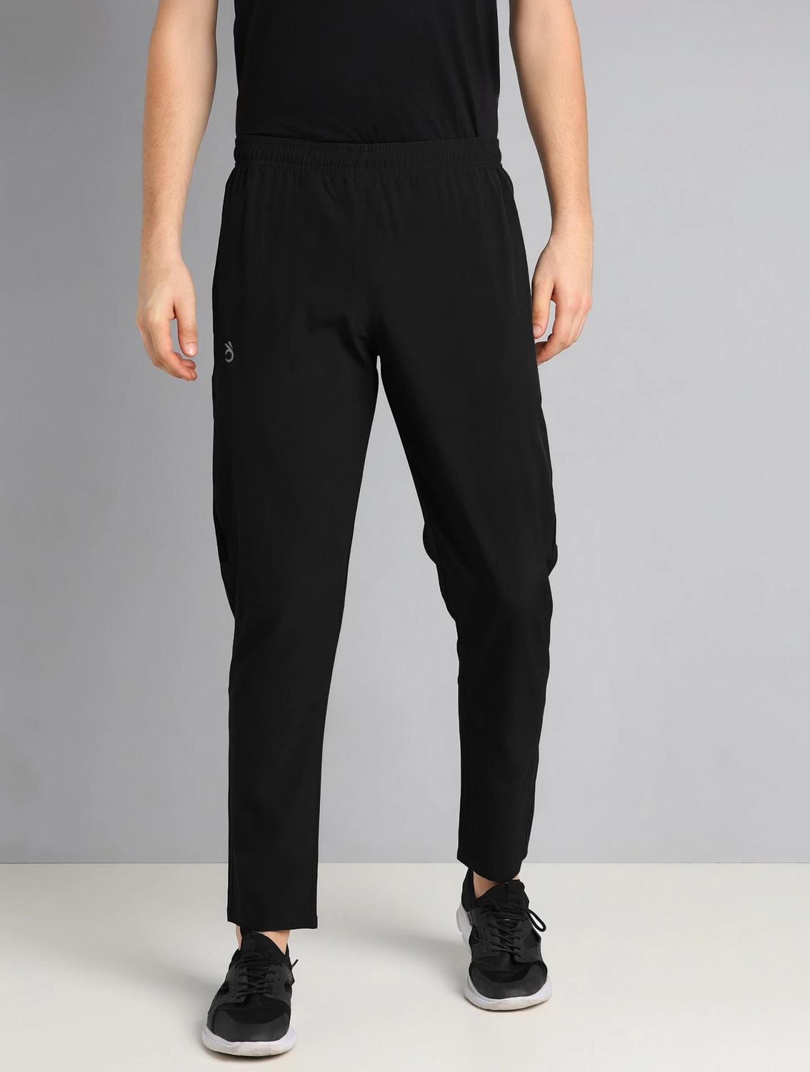 Lemona Solid Men Black Track Pants – Stylish & Comfortable