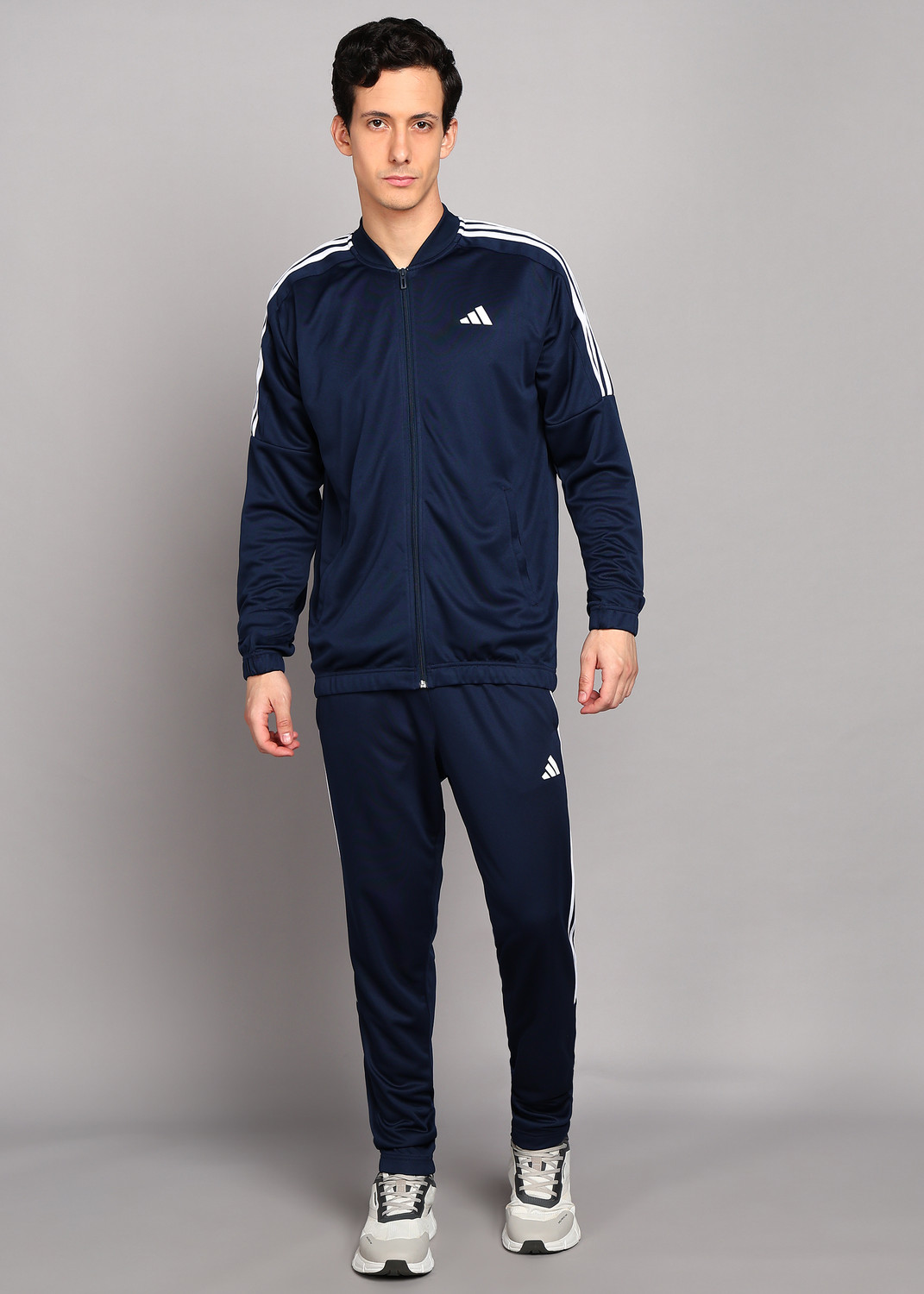 adidas striped men track suit