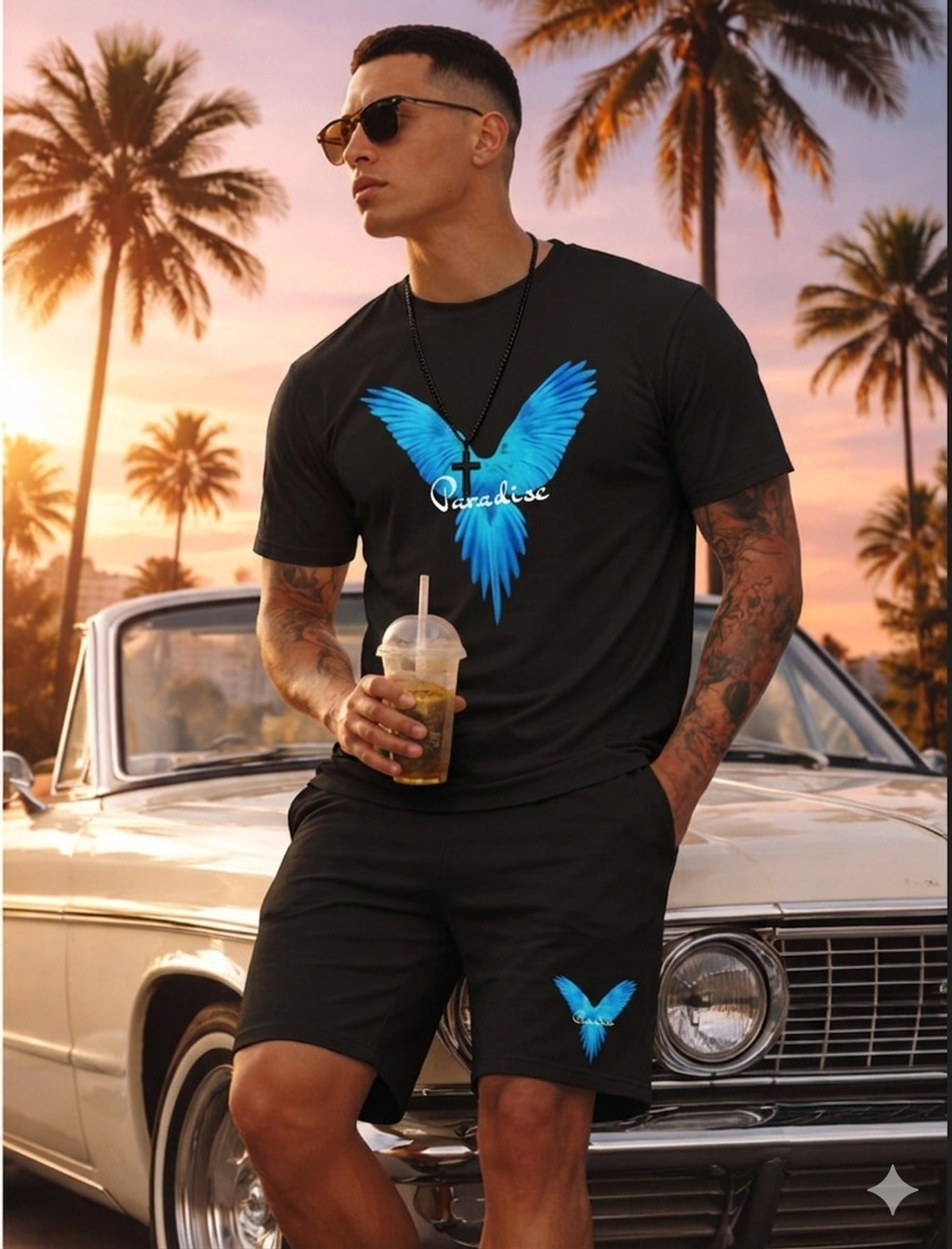 Image of R ROCKIN TEES Printed Men Track Suit