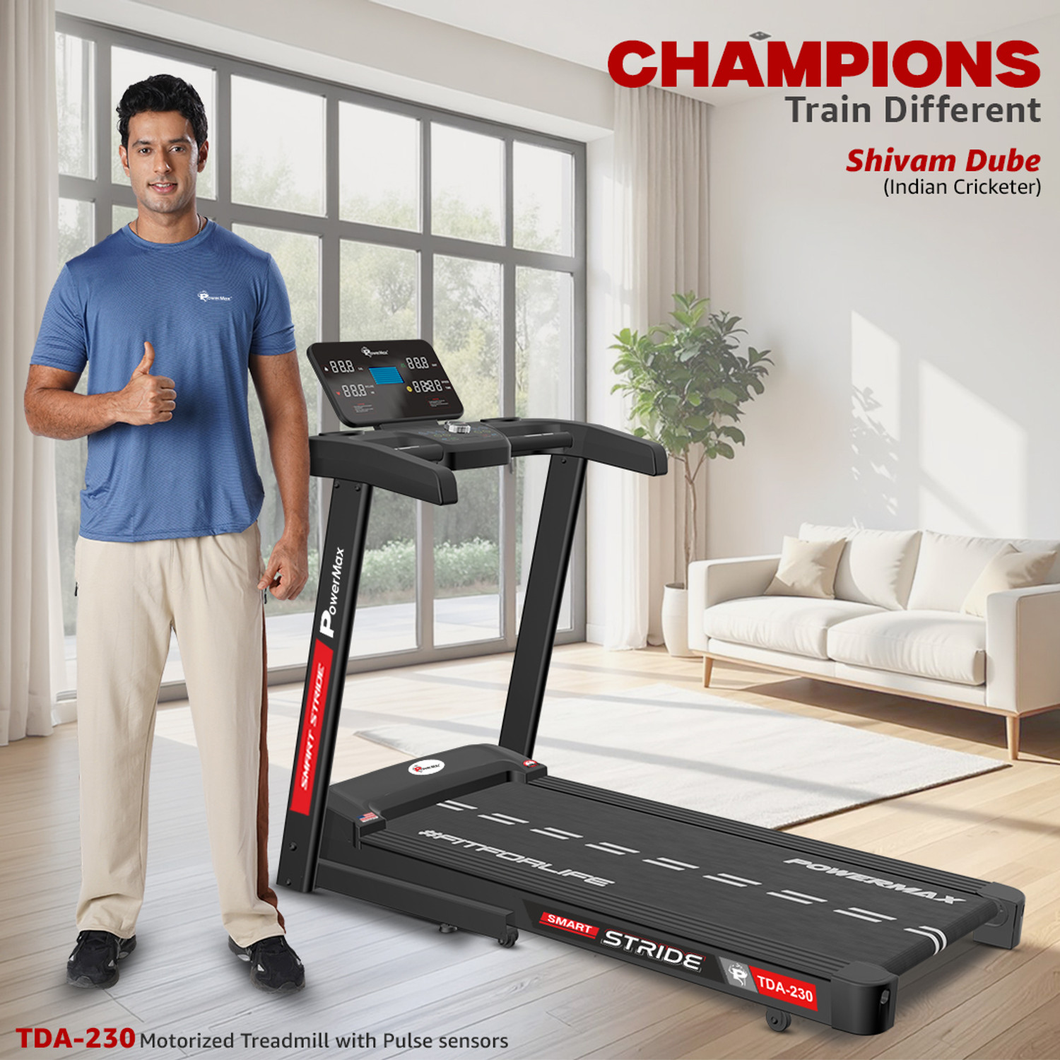 Image of AGARO Mars Motorized Foldable, AC Power 4HP (6HP Peak) Treadmill