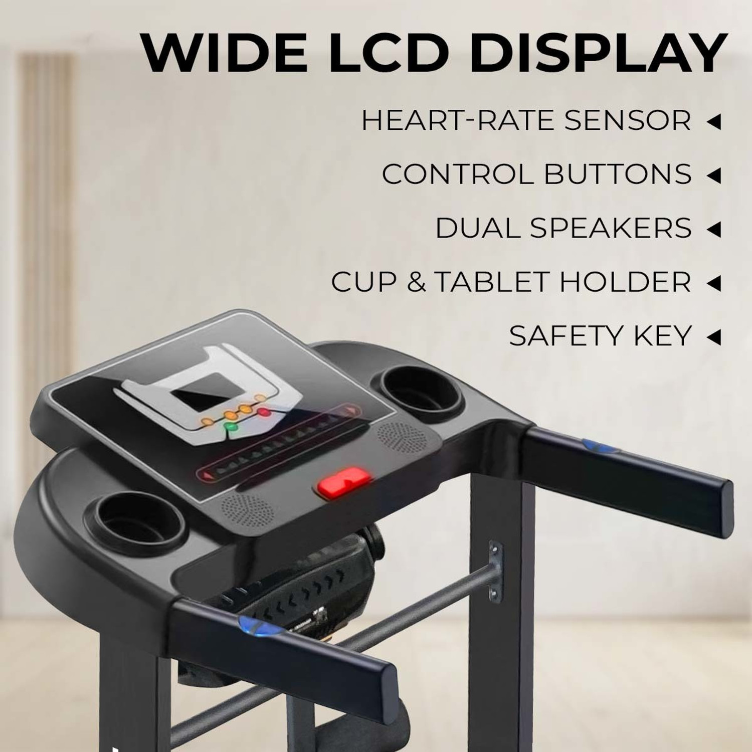 Image of Durafit Spark Multifunction 2.5 HP Motorized with Massager Treadmill (Max Weight:120 kg)