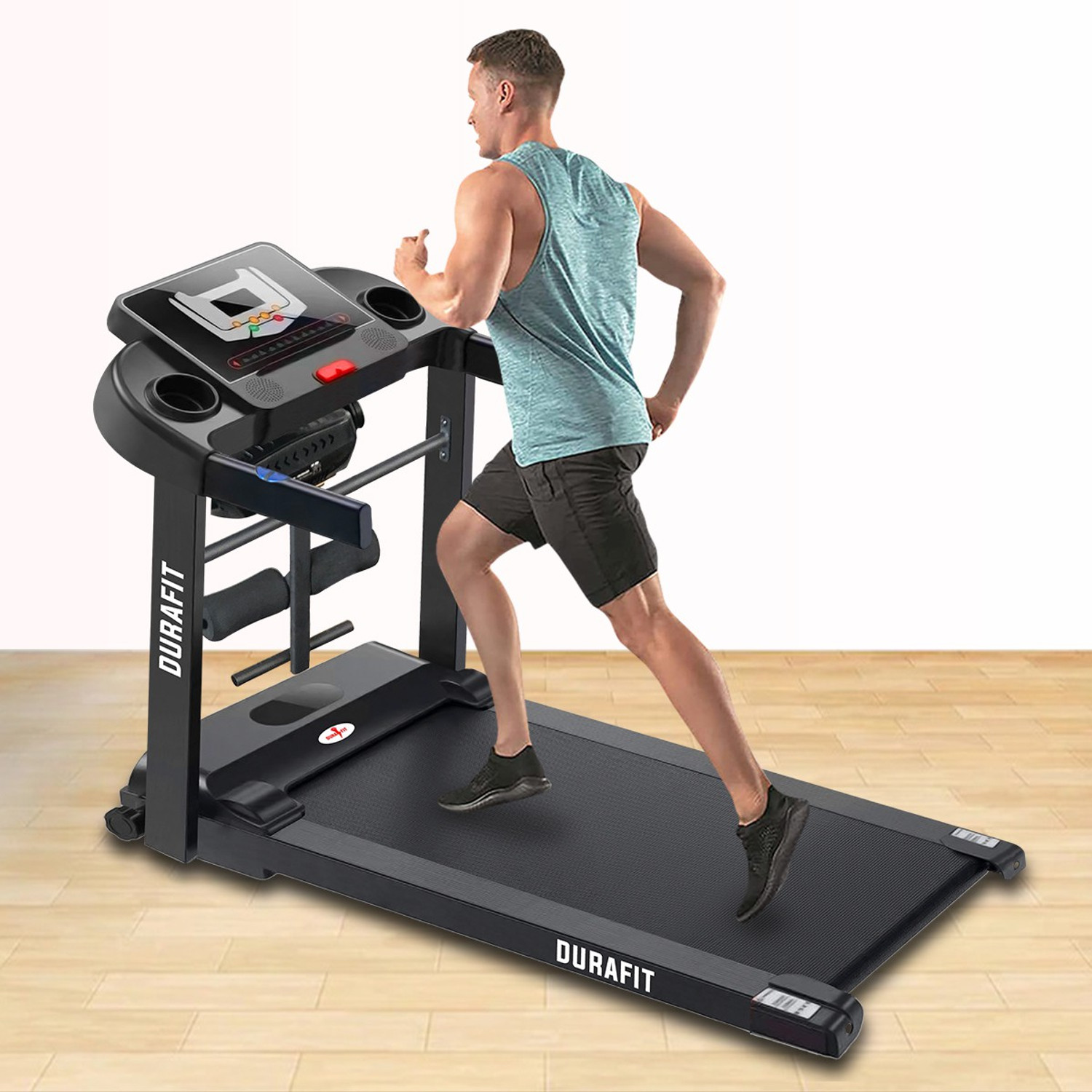 Image of Durafit Spark Multifunction 2.5 HP Motorized with Massager Treadmill (Max Weight:120 kg)