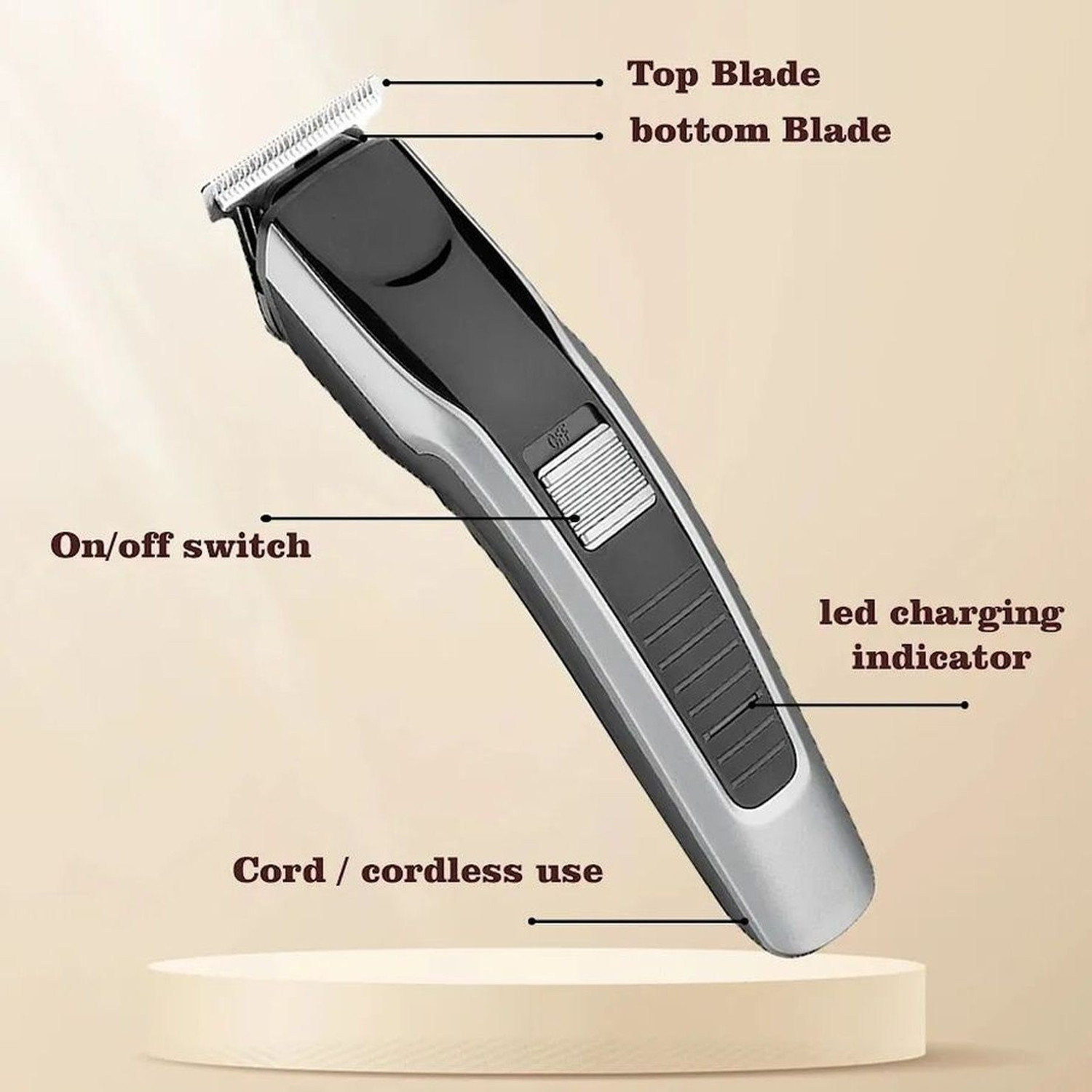 Image of PHILIPS Detachable Blade BT3101 BT3201 BT3102 BT3105 BT3202 BT3203 BT3205 BT3211 Trimmer 60 min Runtime 5 Length Settings (Black)