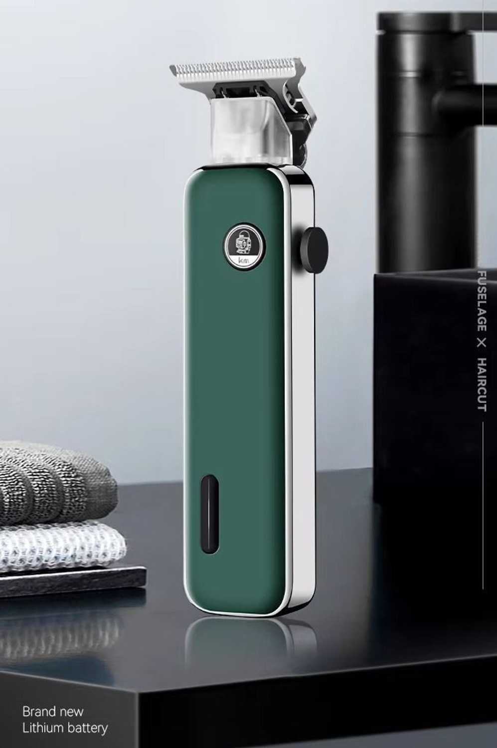 Image of Kemei KM-5098 Trimmer 60 min Runtime 4 Length Settings (Green)