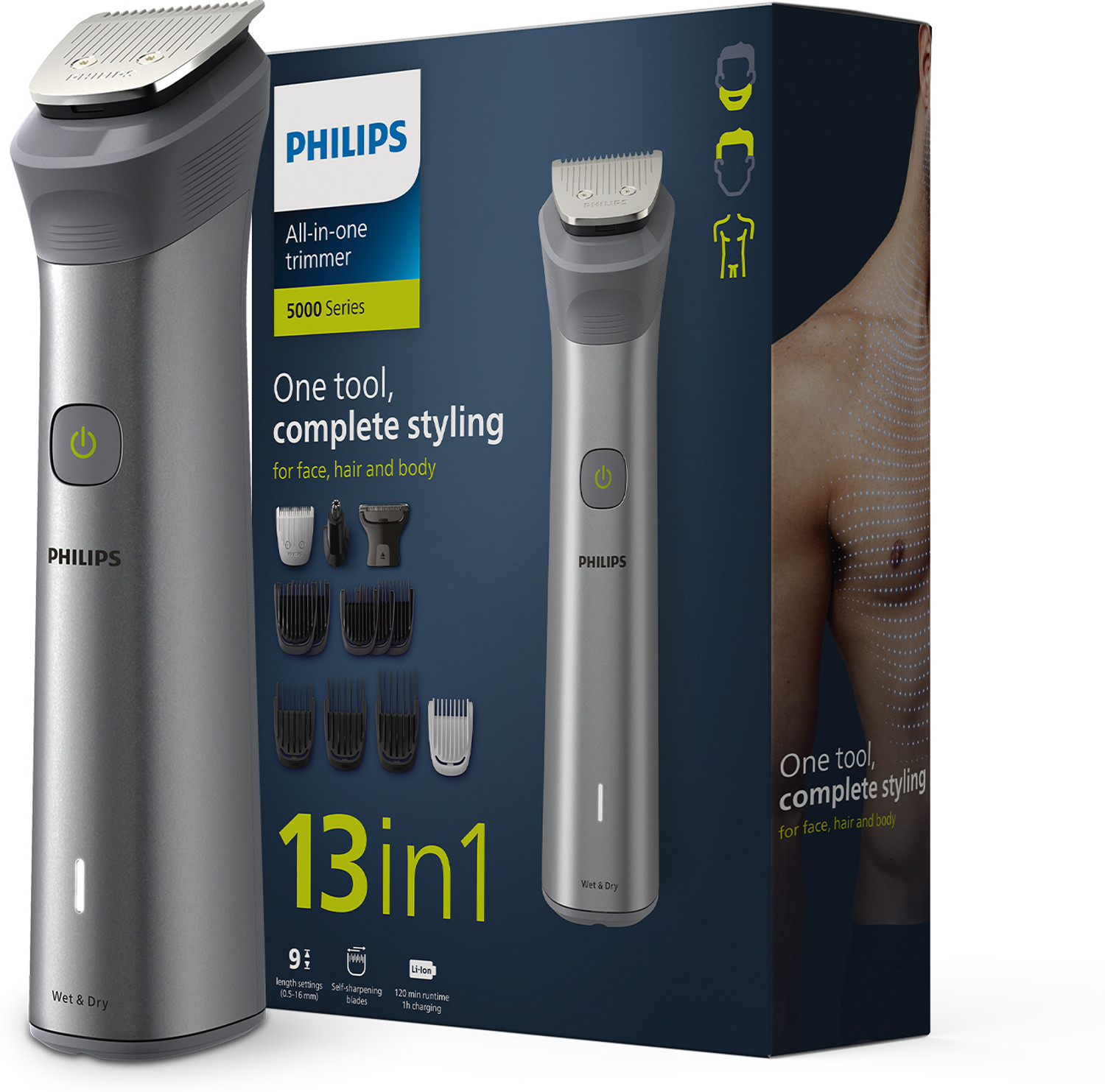 Philips MG5930/65 Trimmer – 120min Runtime, 11 Settings
