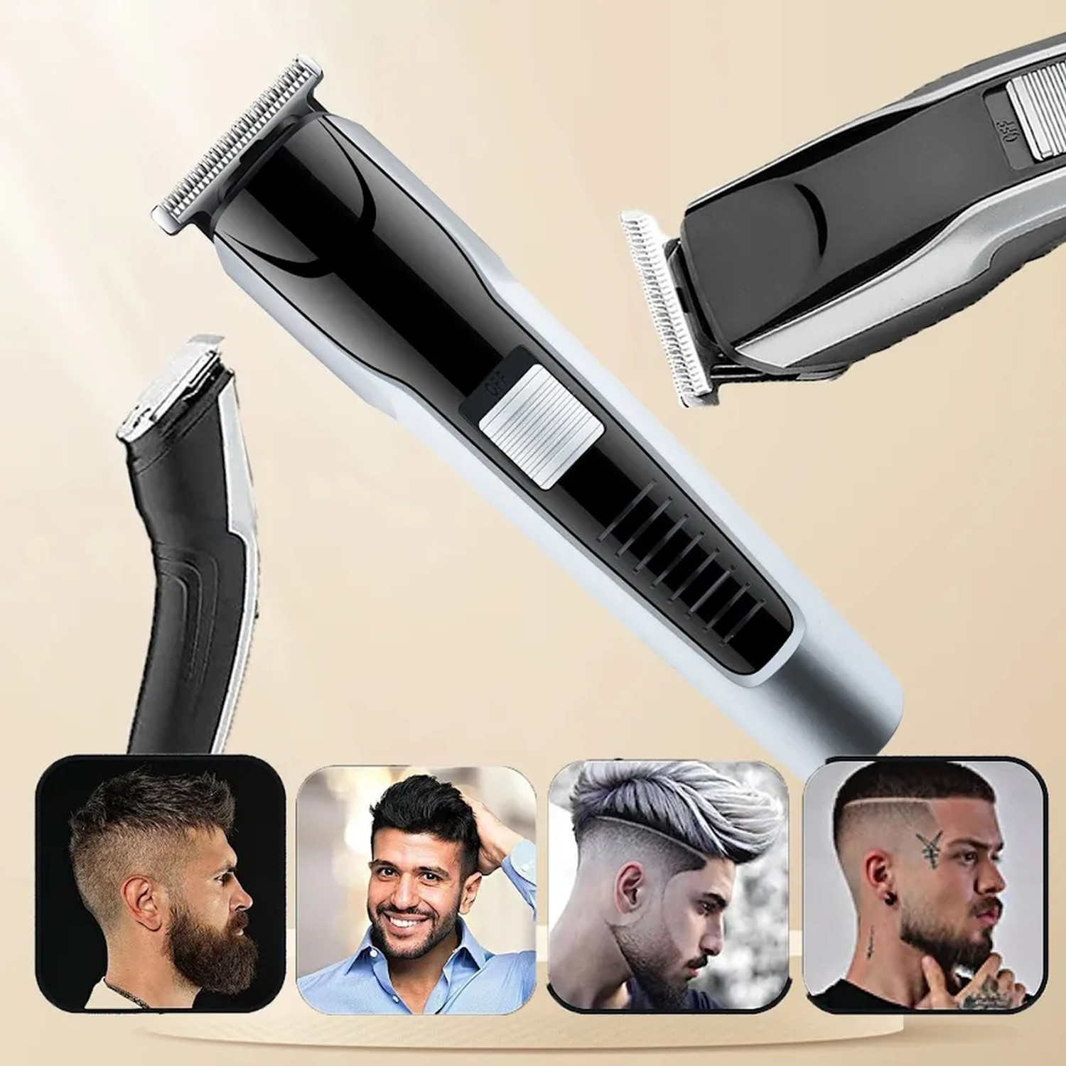 Image of PHILIPS Detachable Blade BT3101 BT3201 BT3102 BT3105 BT3202 BT3203 BT3205 BT3211 Trimmer 60 min Runtime 5 Length Settings (Black)