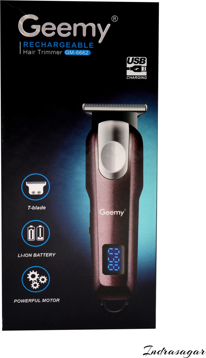 Image of Kemei KM-5098 Trimmer 60 min Runtime 4 Length Settings (Green)