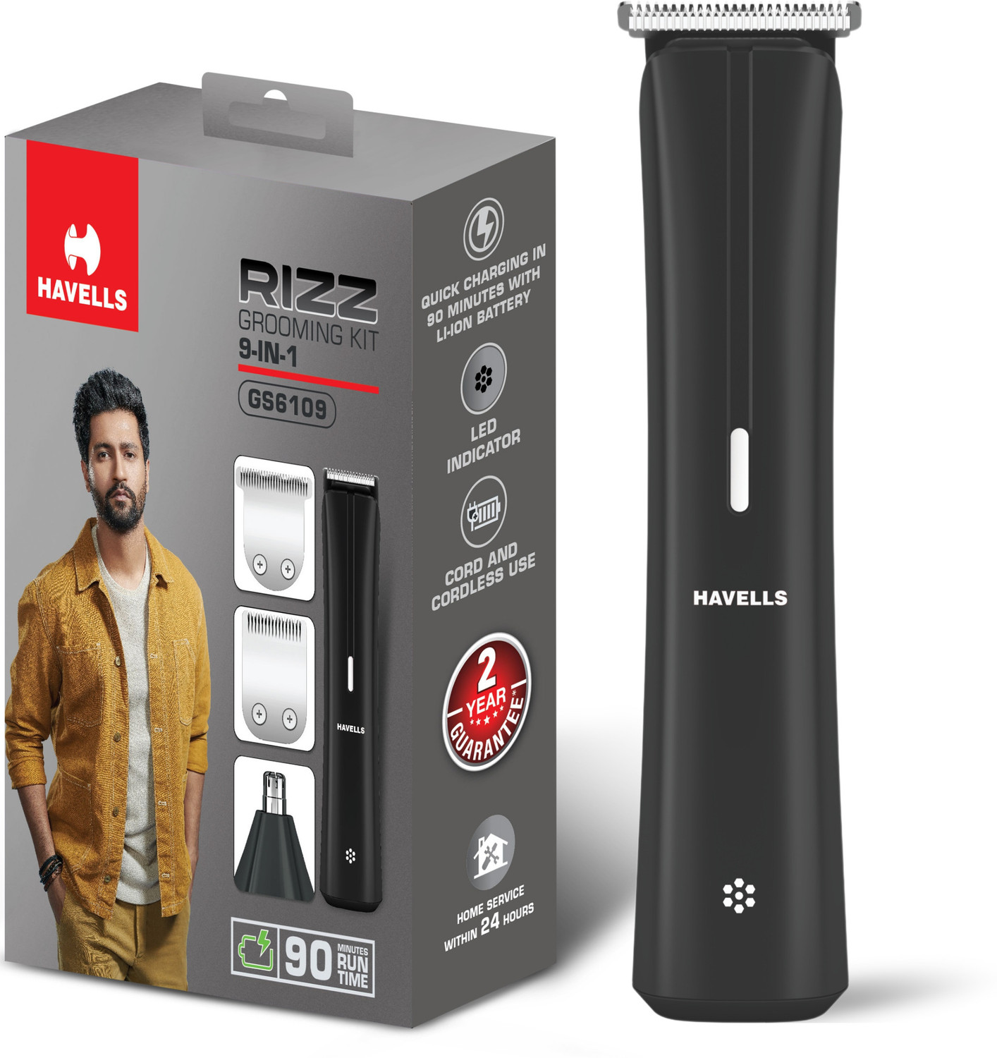 HAVELLS GS6109 Grooming Kit 90 min Runtime 13 Length Settings