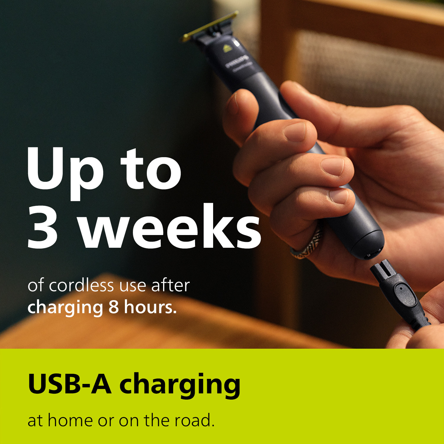 Image of PHILIPS QP 1424 /10 OneBlade GenZ Groomer & Styler | Suitable on Acne Prone Skin Trimmer 30 min Runtime 3 Length Settings