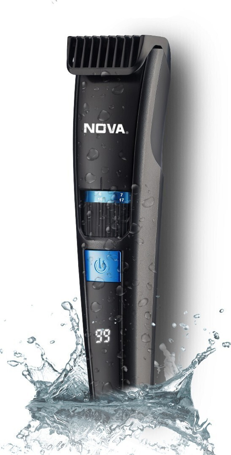 NOVA NHT 1059 Digital Waterproof  Runtime: 200 min Trimmer for Men  (Grey)