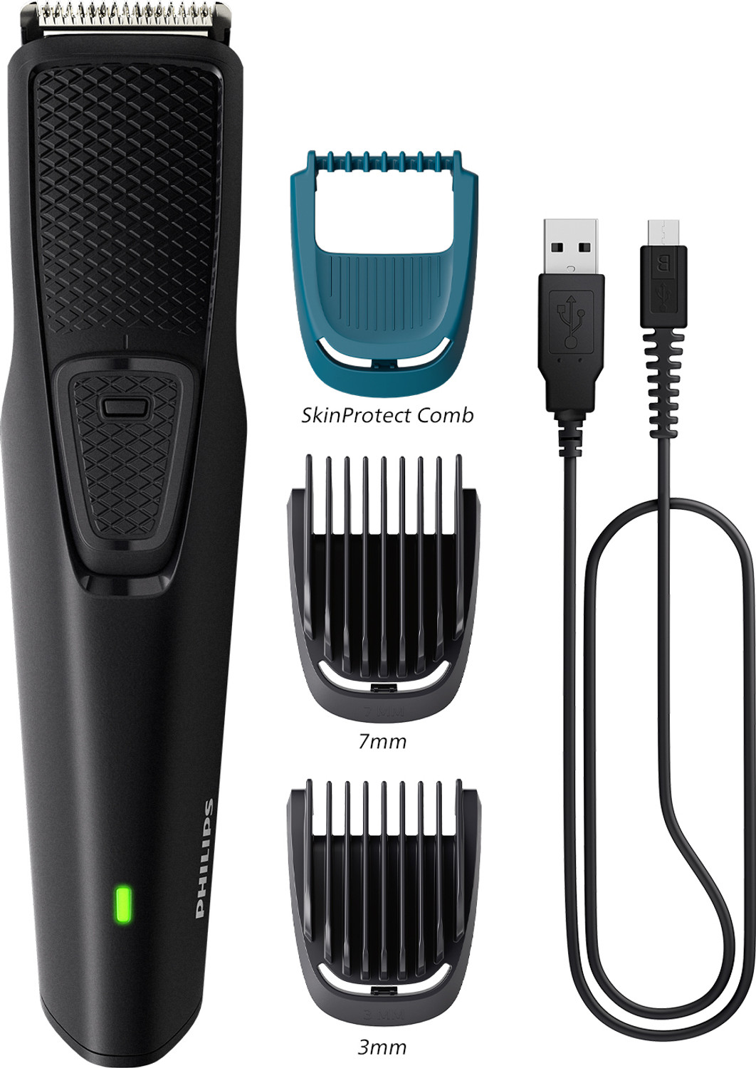 Image of PHILIPS Detachable Blade BT3101 BT3201 BT3102 BT3105 BT3202 BT3203 BT3205 BT3211 Trimmer 60 min Runtime 5 Length Settings (Black)
