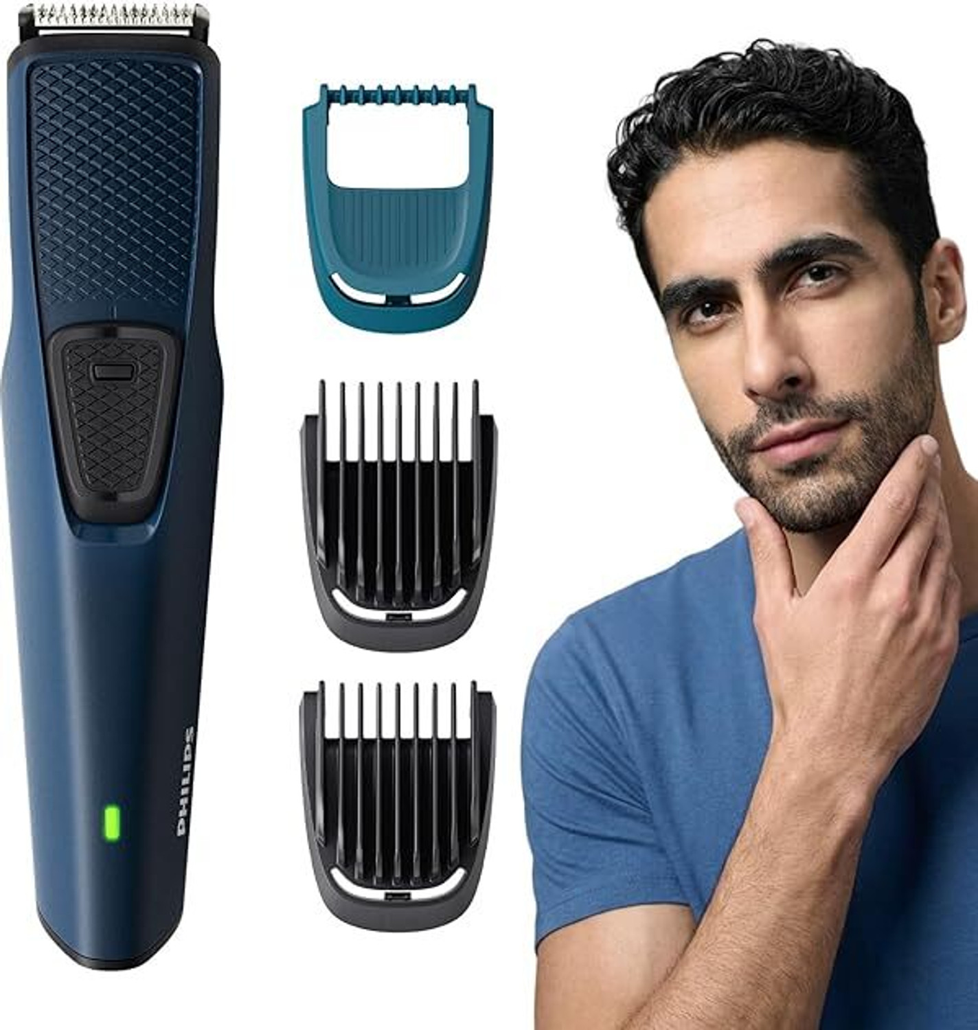 Image of PHILIPS Battery Powered Skin Protect Beard Trimmer for Men Technology, CordlessBT1232 /18 Trimmer 0 min Runtime 0 Length Settings (Black)