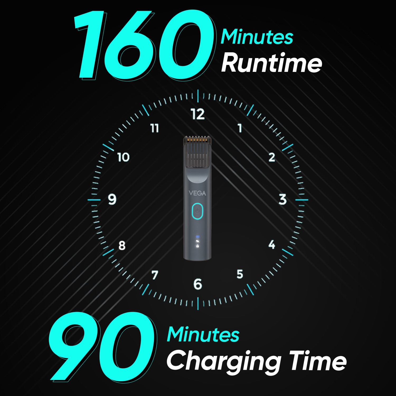 Image of VEGA SmartOne Series S2, VHTH-31 Fully Waterproof Trimmer 160 min Runtime 40 Length Settings