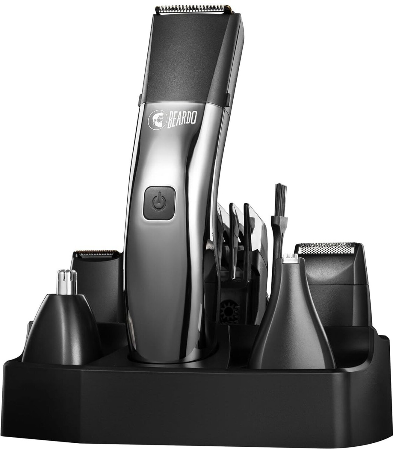 BEARDO Chrome Beast Grooming Kit Trimmer 90 min  Runtime 40 Length Settings