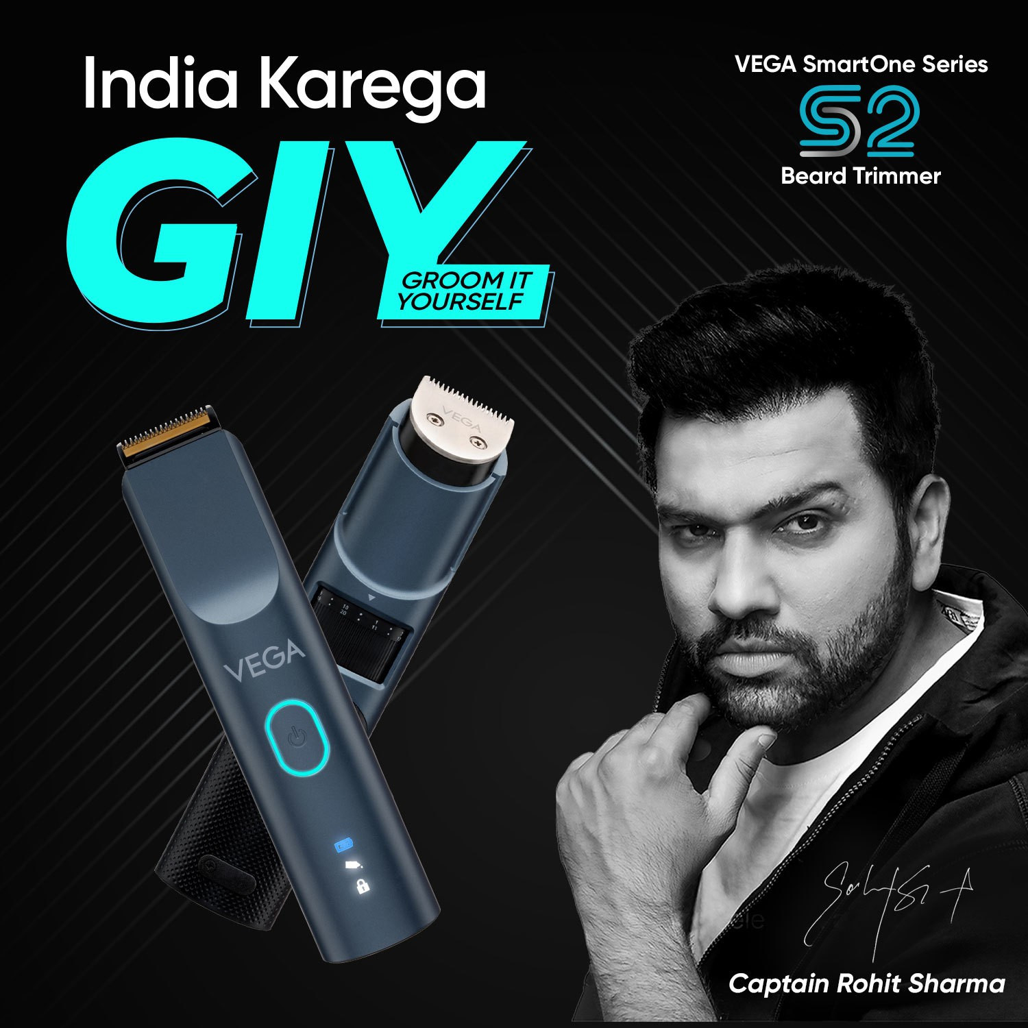 Image of VEGA SmartOne Series S2, VHTH-31 Fully Waterproof Trimmer 160 min Runtime 40 Length Settings