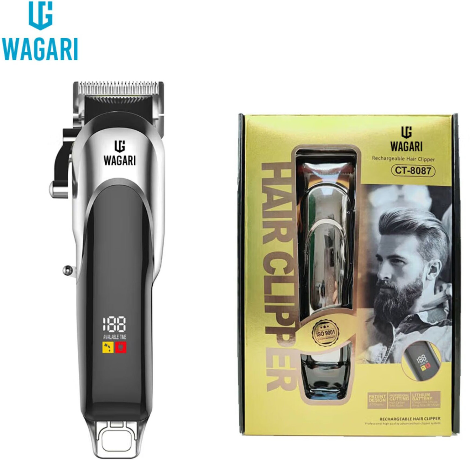 Image of Kemei KM-5098 Trimmer 60 min Runtime 4 Length Settings (Green)