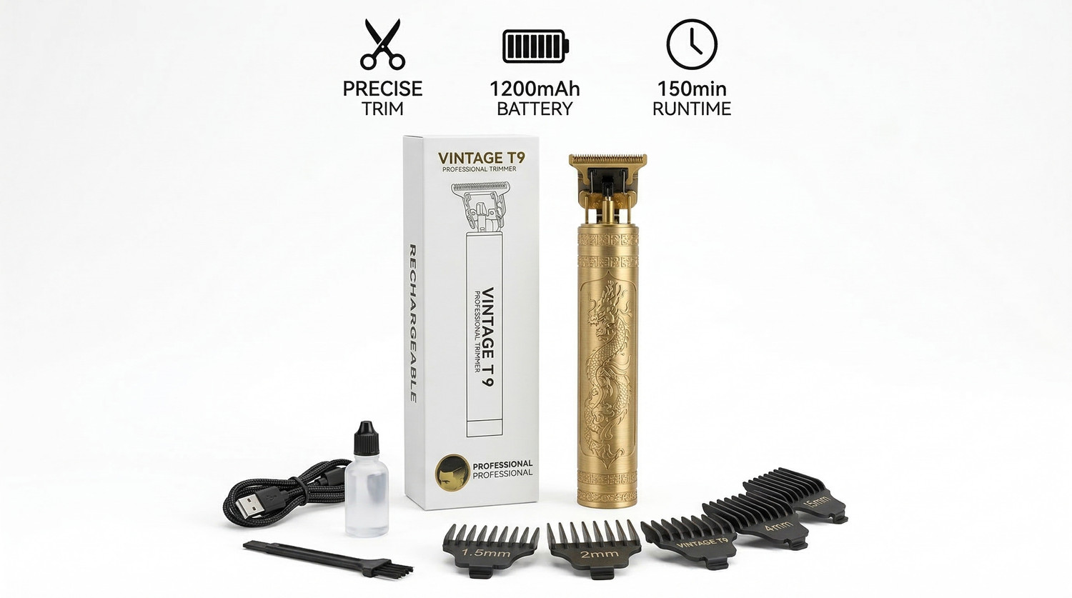 Image of VEGA VPVHC-09 Fully Waterproof Trimmer 180 min Runtime 2 Length Settings (Silver)