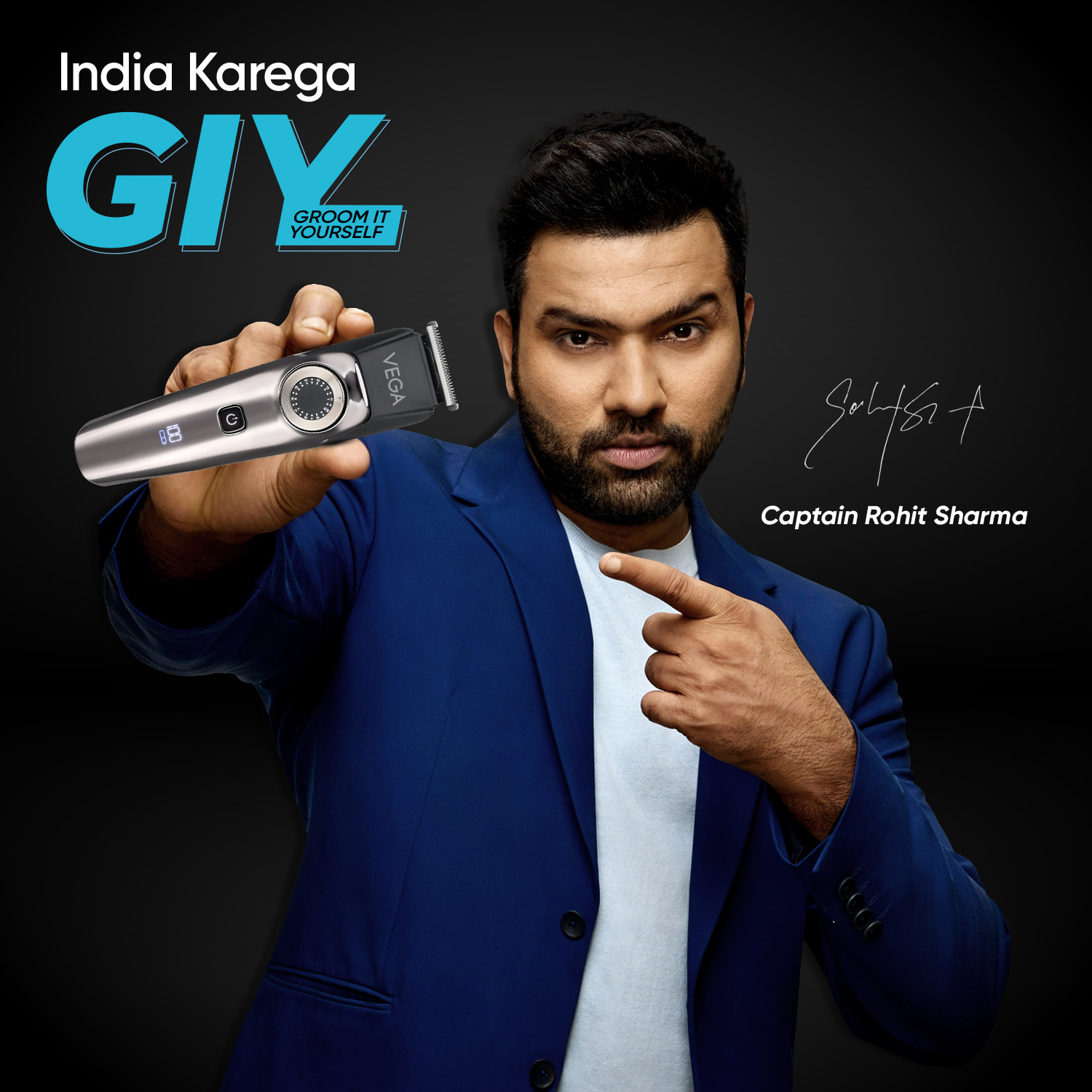 Image of VEGA 9 in 1 Pro Multi Grooming Trimmer for Men, (VHTH-32) Trimmer 150 min Runtime 40 Length Settings