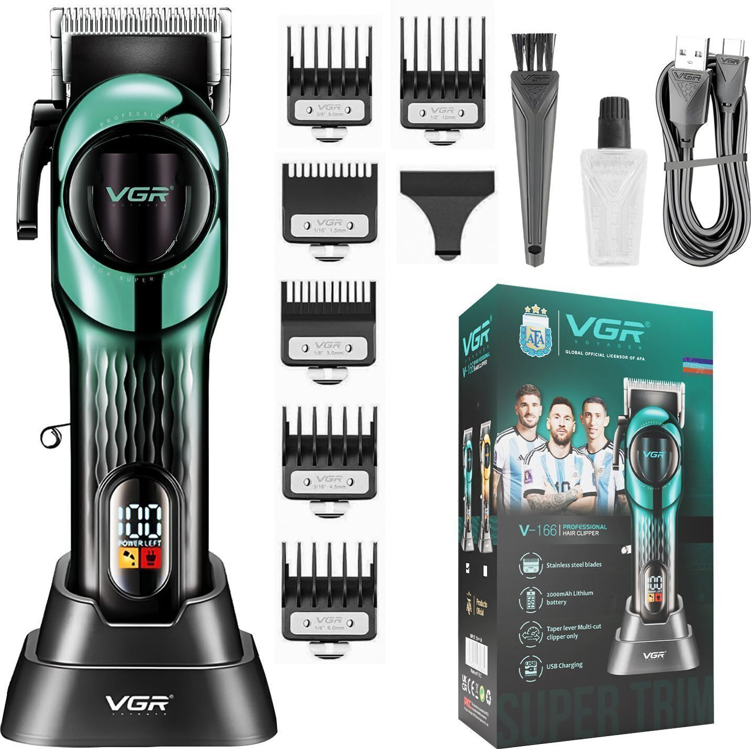 Image of VEGA VPVHC-09 Fully Waterproof Trimmer 180 min Runtime 2 Length Settings (Silver)