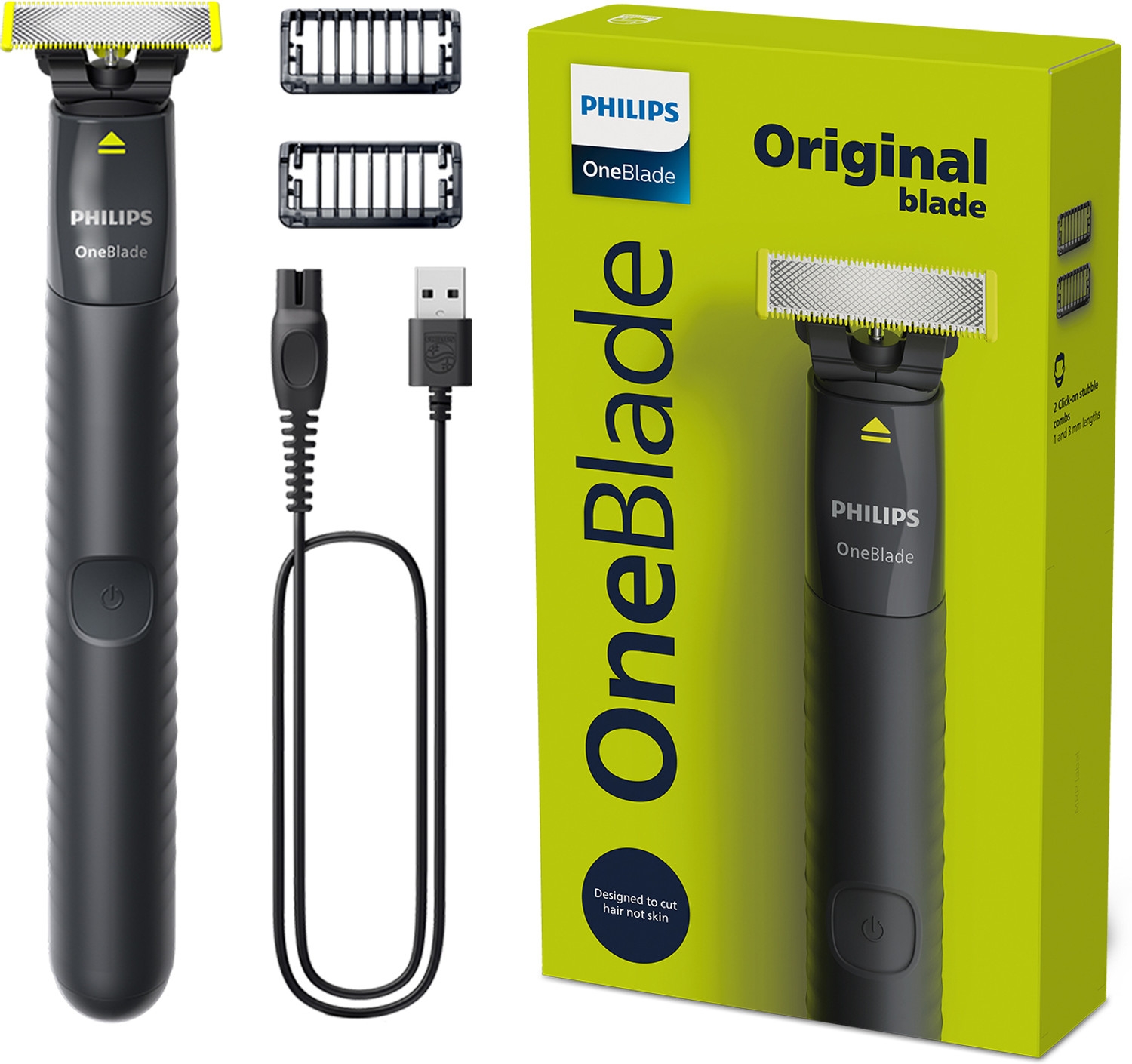 Image of PHILIPS QP 1424 /10 OneBlade GenZ Groomer & Styler | Suitable on Acne Prone Skin Trimmer 30 min Runtime 3 Length Settings