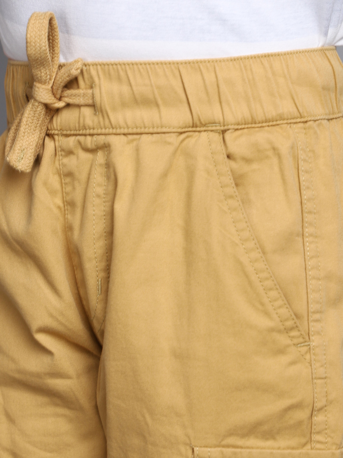 Image of V-MART Boys Regular Fit Beige Pure Cotton Trousers