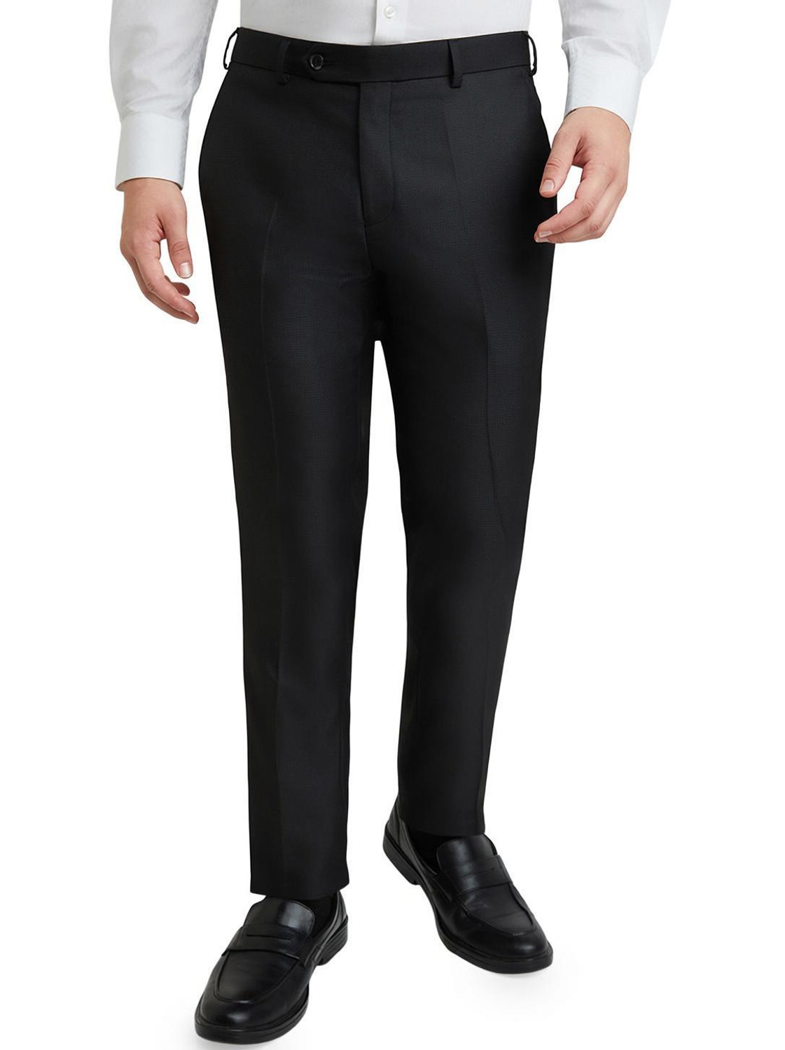 Raymond Slim Fit Men Black Trousers