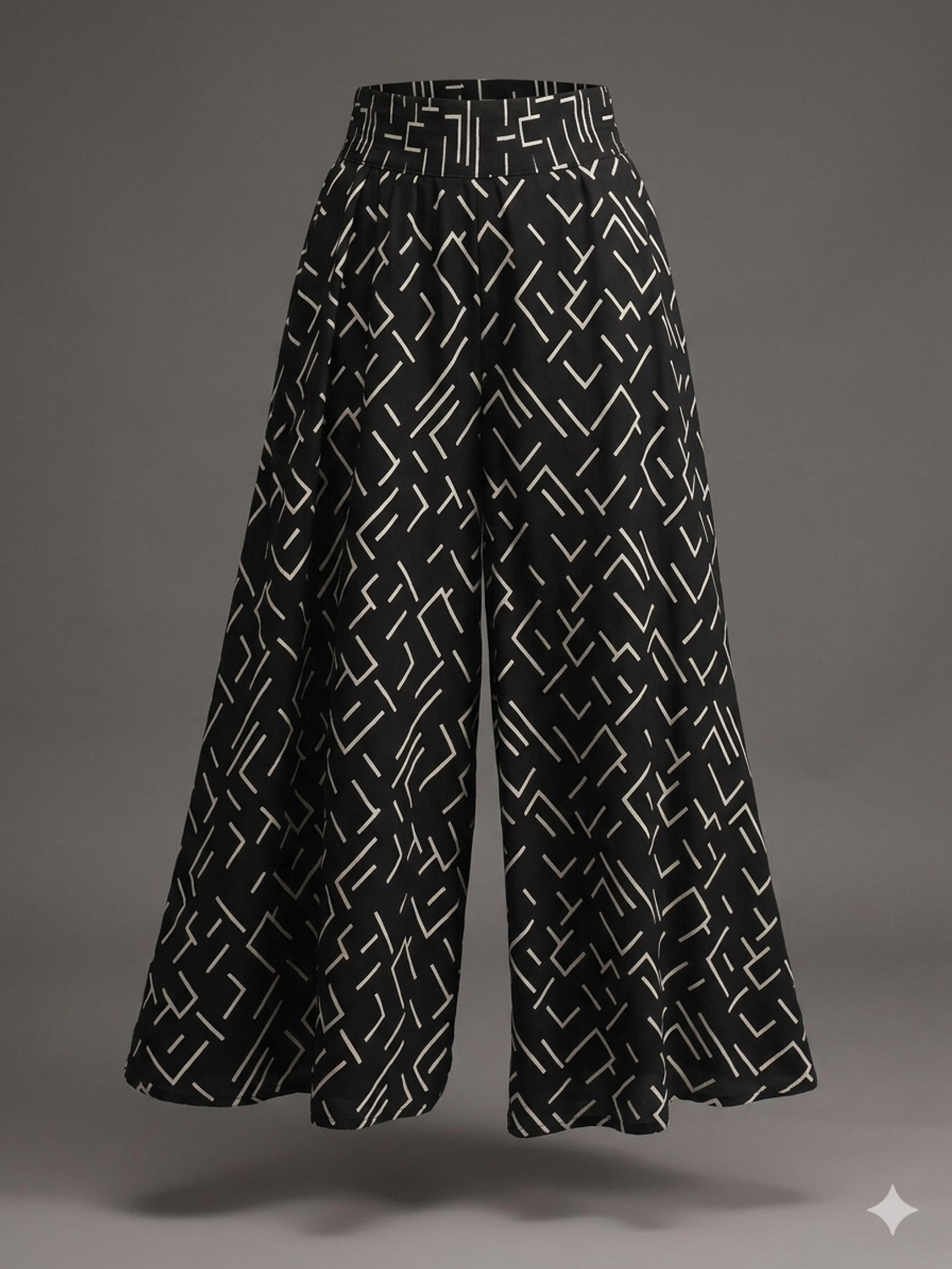 Image of HouseOfCommon Women Loose Fit Cream Polyester Trousers