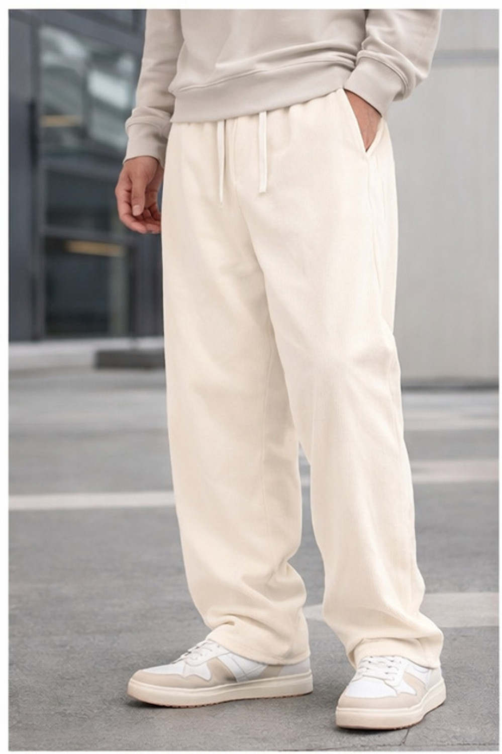 Image of Roadster Men Relaxed Multicolor Cotton Blend Trousers
