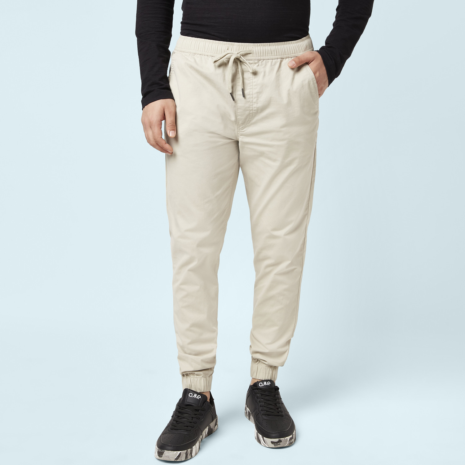 Urban Ranger by Pantaloons Slim Fit Men Beige Trousers Price History