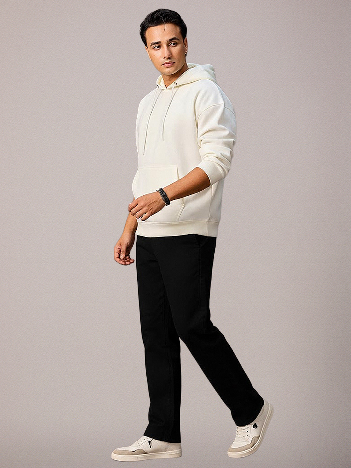 Urbano Fashion Slim Fit Men Black Trousers
