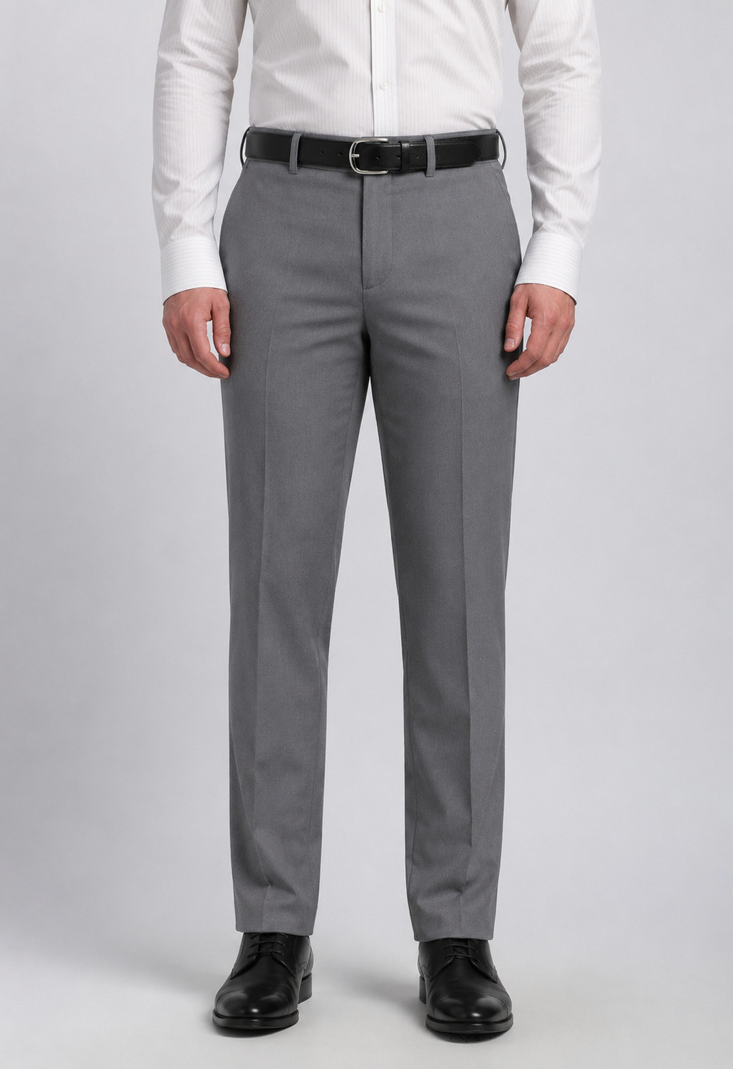 Image of YADGAR Men Regular Fit Dark Blue Polycotton Trousers