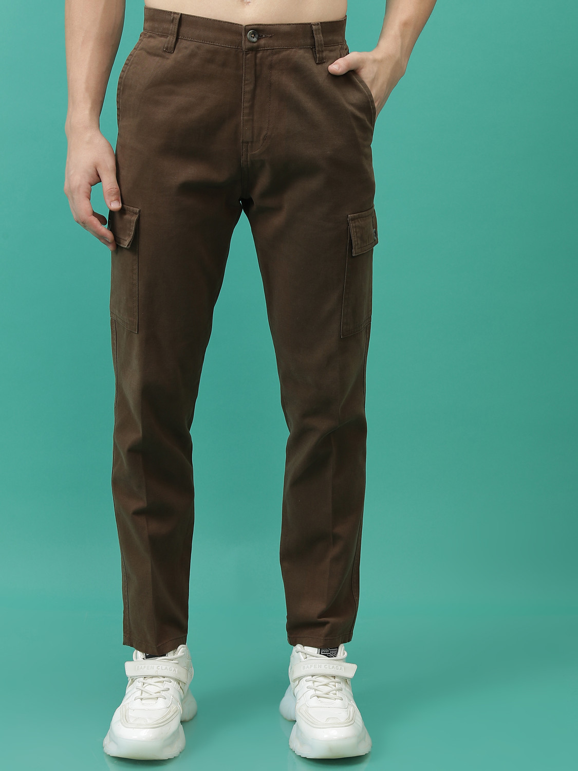 HIGHLANDER Regular Fit Men Brown Trousers