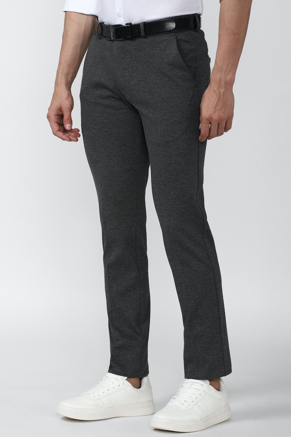 PETER ENGLAND Slim Fit Men Grey Trousers Price History