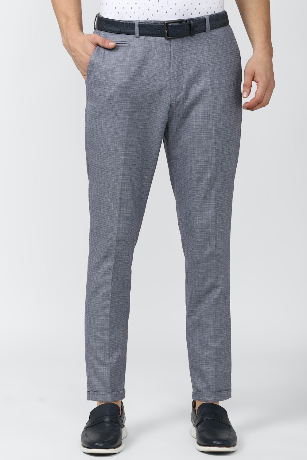 Buy Men Navy Solid Slim Fit Formal Trousers Online  301811  Peter England