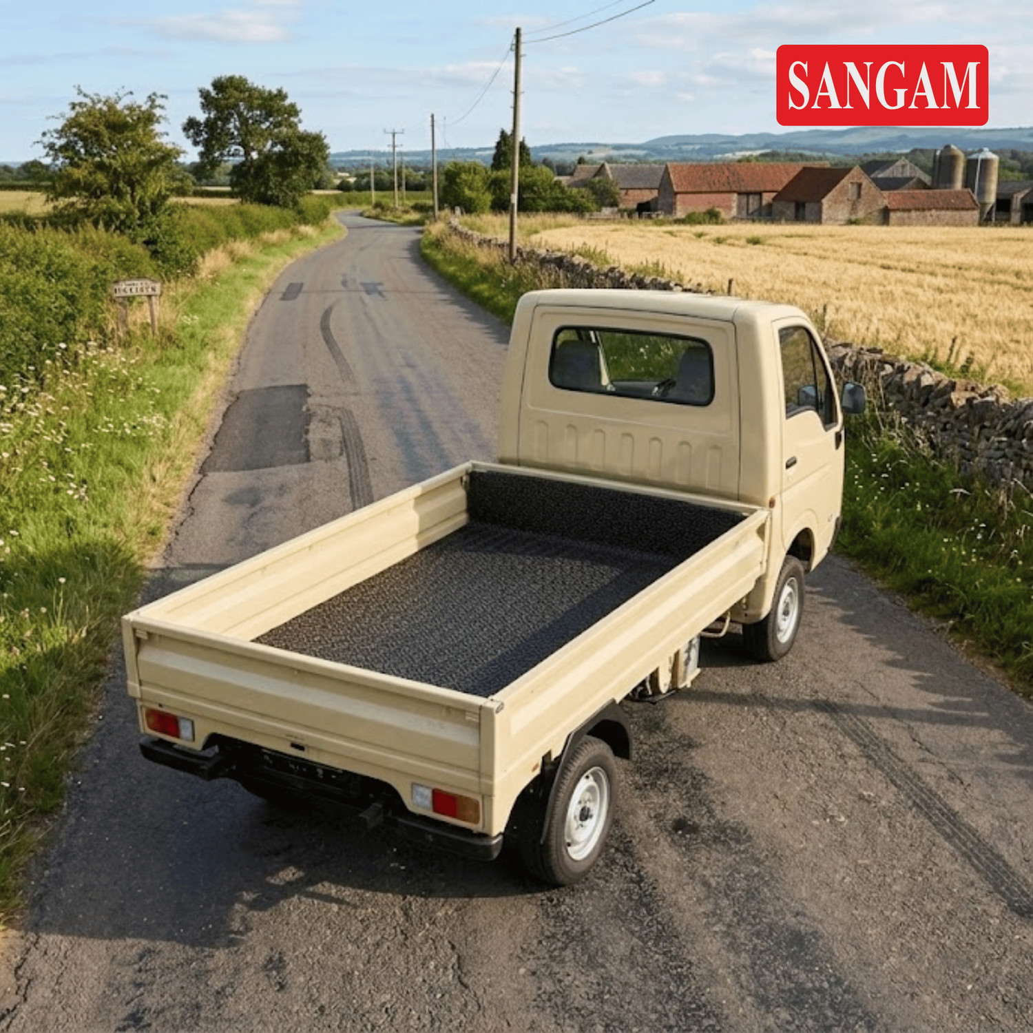 Image of SANGAM Auto mat (Tata Ace, Jeeto, Maxximo) 7.5ft x 5ft ZigZag Trunk Mat Liner (Pack of 1)