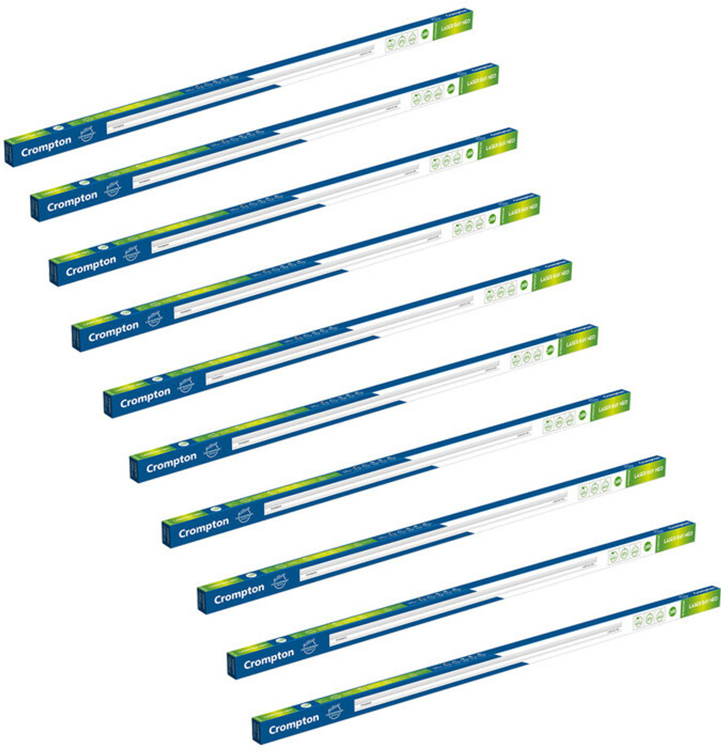 Image of Crompton Laser Ray Neo 20W 20 W 121 cm Tube Light (White, Pack of 8)