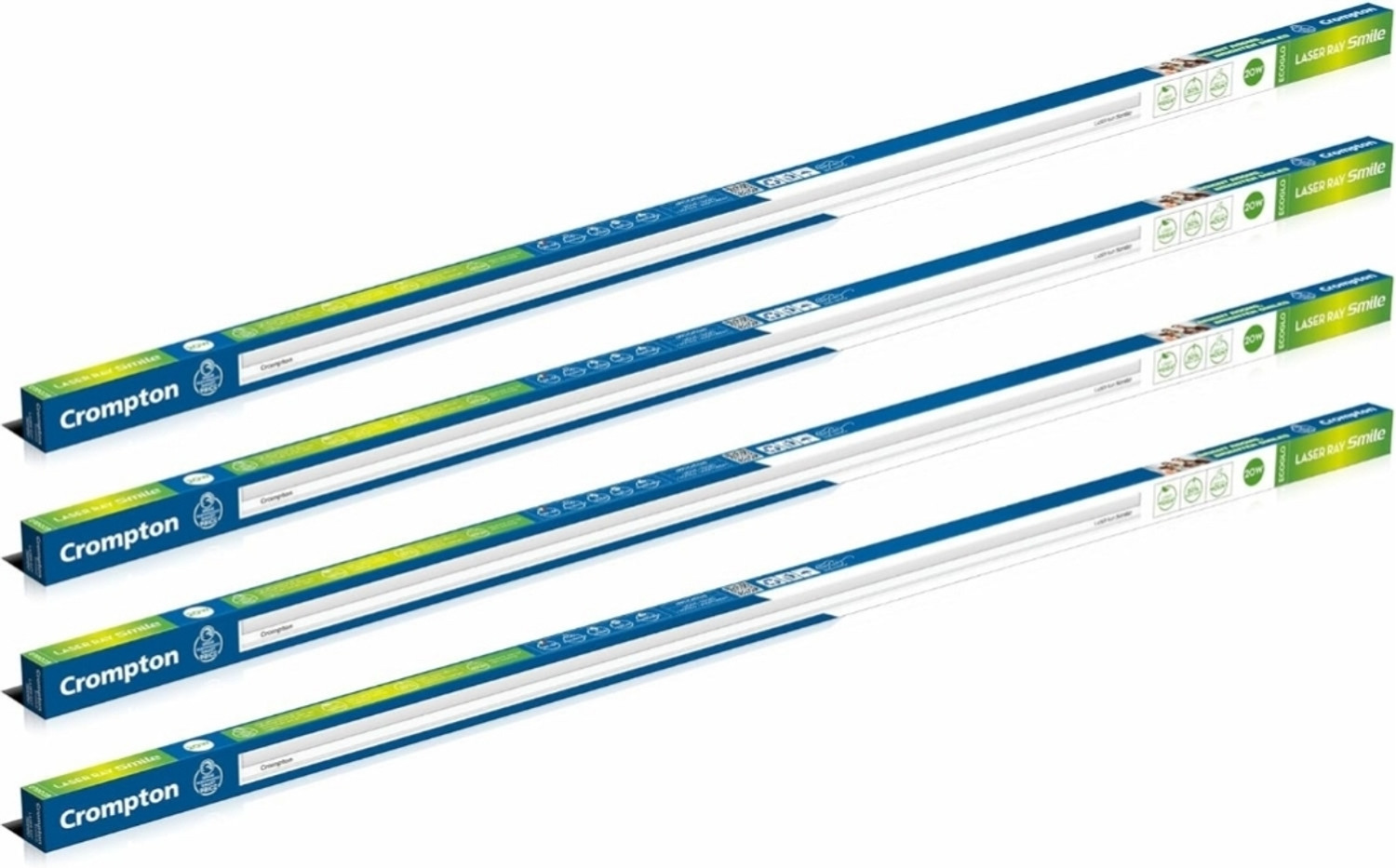 Image of Crompton Laser Ray Neo 20W 20 W 121 cm Tube Light (White, Pack of 8)