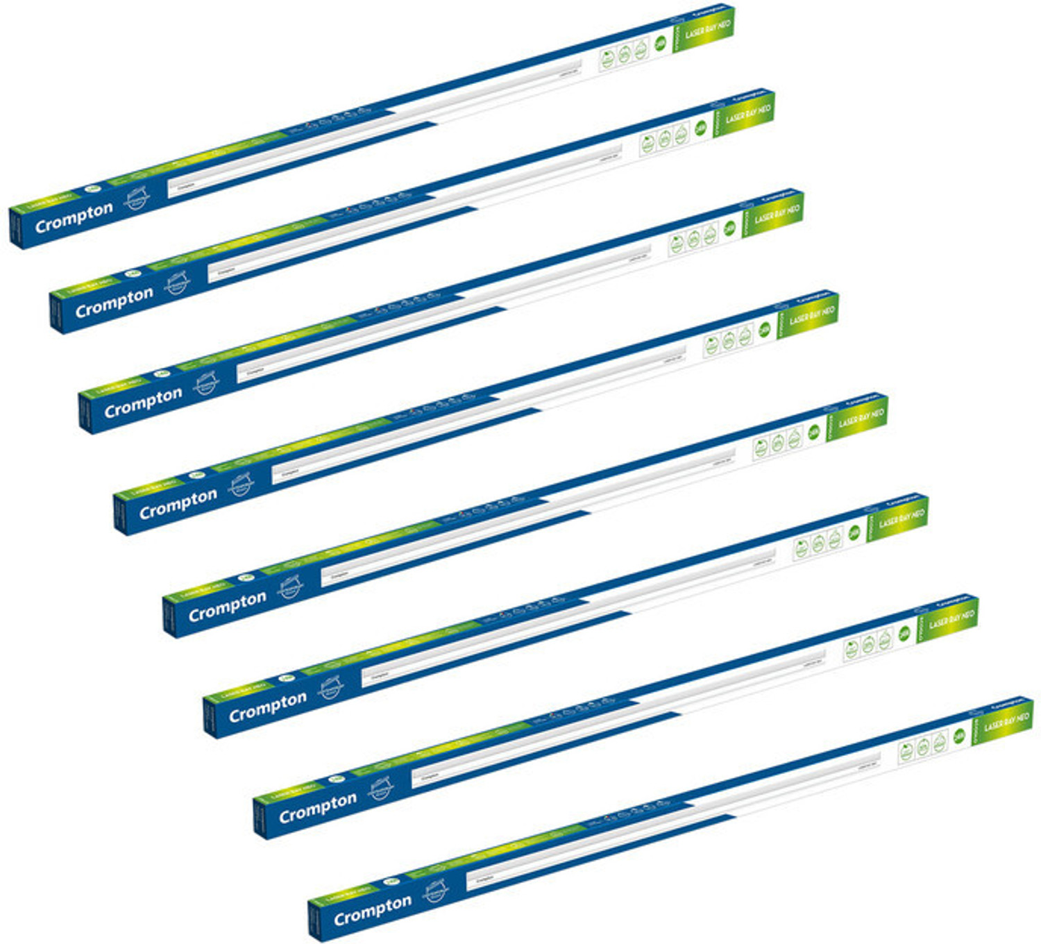 Image of Crompton Laser Ray Neo 20W 20 W 121 cm Tube Light (White, Pack of 8)
