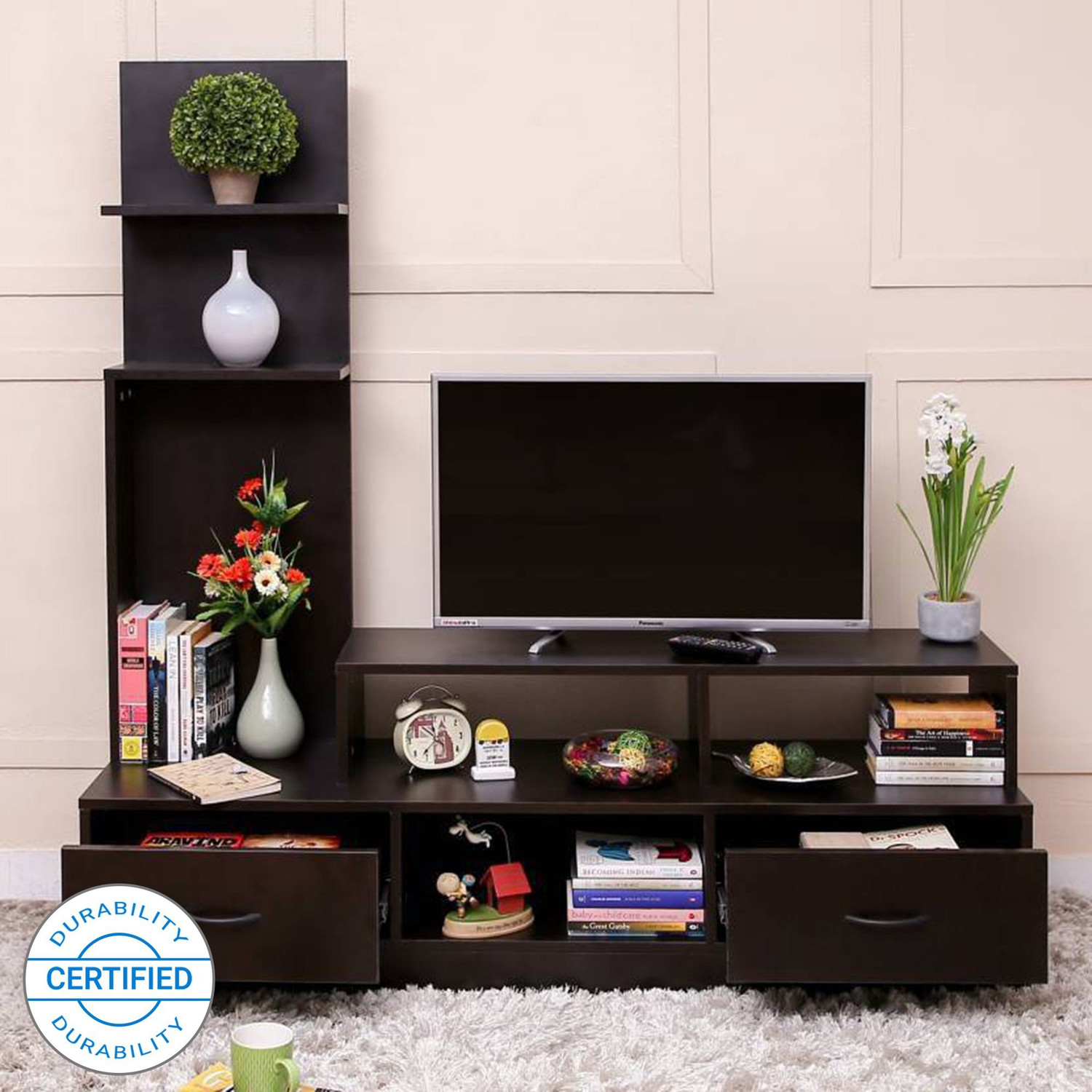 Home full engineered wood store tv entertainment unit