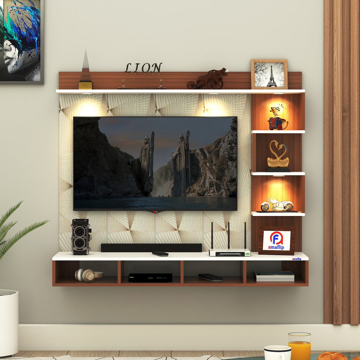 Image of TheGoodLuck TV Stand for 32 to 43 Inch Engineered Wood TV Entertainment Unit (Finish Color - 32-43, DIY(Do-It-Yourself))
