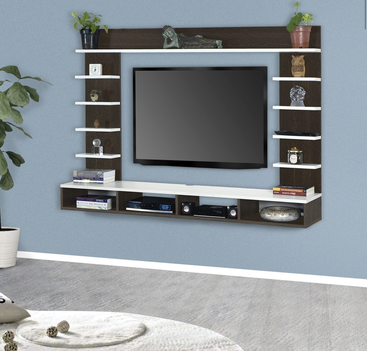Radha Crafts Engineered Wood TV Entertainment Unit